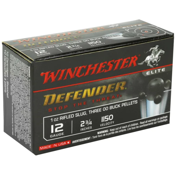 WINCHESTER DEFENDER AMO 12GA 2 3/4IN SLUG/BUCK COMBO 10RD (10 BOX CASE)