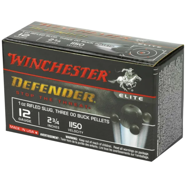WINCHESTER DEFENDER AMO 12GA 2 3/4IN SLUG/BUCK COMBO 10RD (10 BOX CASE) - Image 2