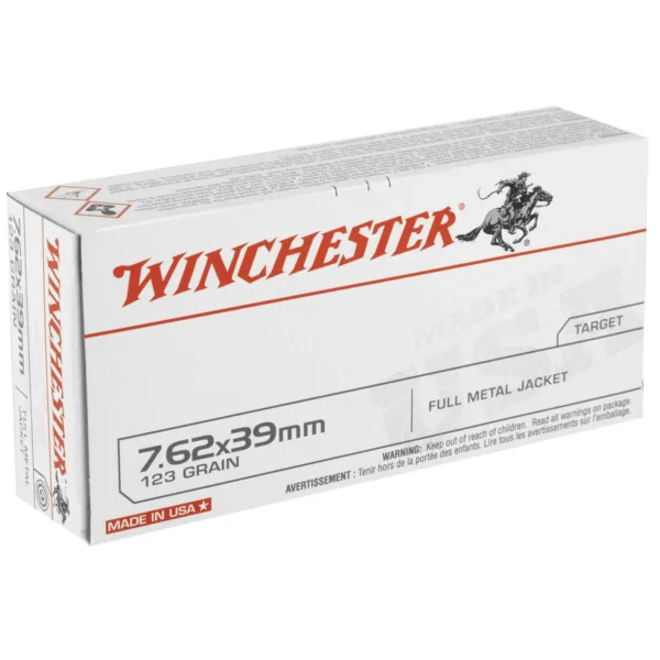 WINCHESTER USA AMO 7.62X39MM 123GR FMH LC 20RD (10 BOX CASE)