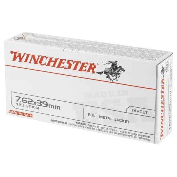 WINCHESTER USA AMO 7.62X39MM 123GR FMH LC 20RD (10 BOX CASE) - Image 2