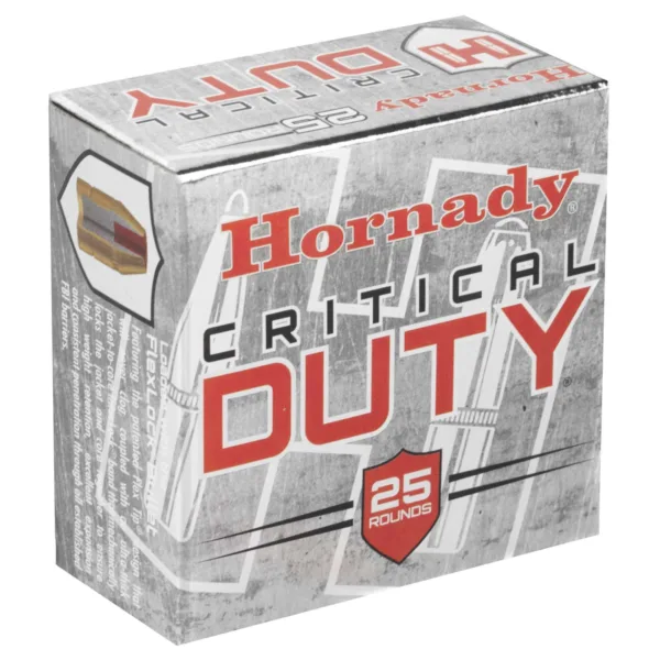 HORNADY CRITICAL DUTY AMO 9MM 135GR FLEXLOCK 25RD (10 BOX CASE)