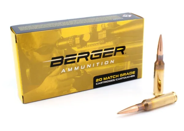 Berger Target Rigfle Ammunition 6.5 Creedmoor 144 gr LRHT 2830 fps 20/ct