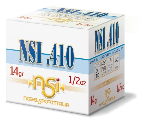Nobel Sport Shotshells .410 ga 2-1/2" 1/2 oz #7 1240 fps #7.5 25/ct