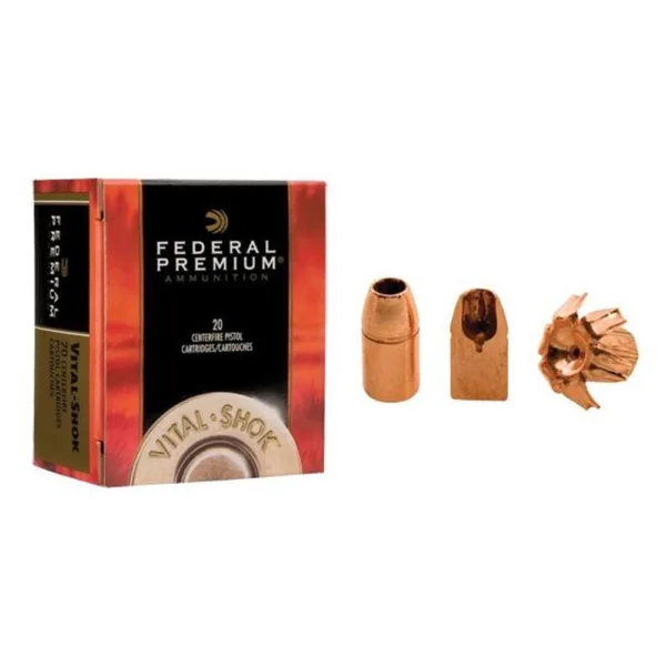 Federal Premium Vital-Shok Handgun Ammunition .44 Mag 225 gr BXP 1280 fps 20/box