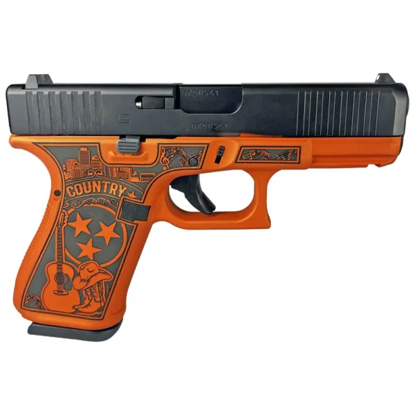 Glock 19 Gen 5 Custom "Tennessee-Orange" Handgun 9mm Luger 15/rd Magazines (3) 4.02" Barrel Austria