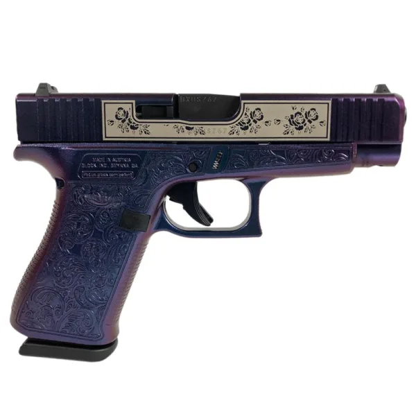 Glock 48 Gen 5 Custom "Glock & Roses" Mongoose Purple Handgun 9mm Luger 10rd Magazines (2) 4.17" Barrel Austria