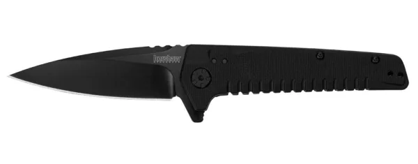 Kershaw Fatback Knife with SpeedSafe & Black-Oxide Coating - 3.5" Blade