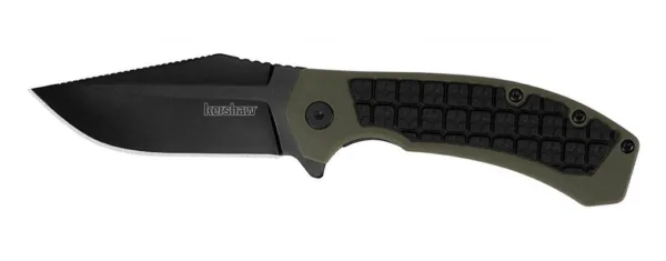 Kershaw Faultline Liner Lock Knife Green/Black GFN (3" Black)