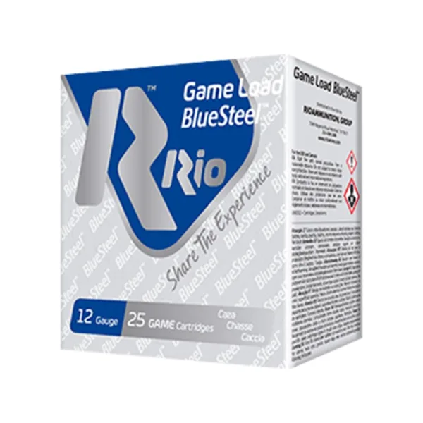 Rio Game Load Blue Steel Shotshells 12 ga 2-3/4" 1-1/8oz 1360 fps #6 25/ct