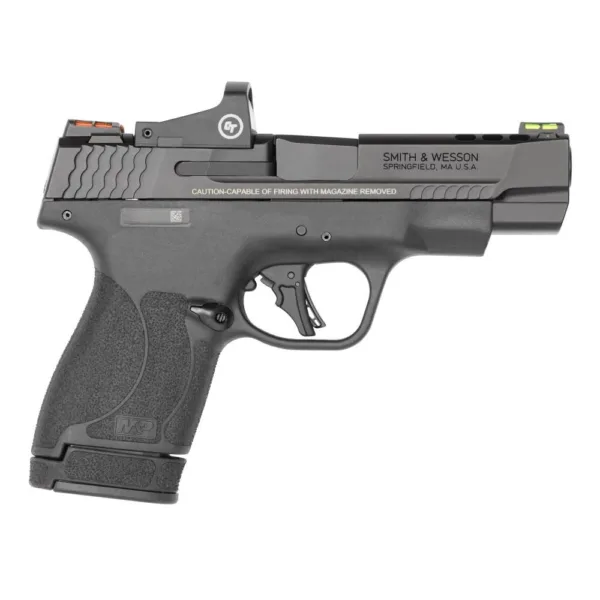 S&W PC M&P 9 Shield Plus Crimson Trace Handgun 9mm Luger 10rd Magazine 4" Ported Barrel Black USED