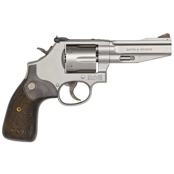 Smith & Wesson L-Frame Performance Center Pro Series Model 686 SSR Handgun .357 Mag 6rd Capacity 4" Barrel Silver with Wood Grip