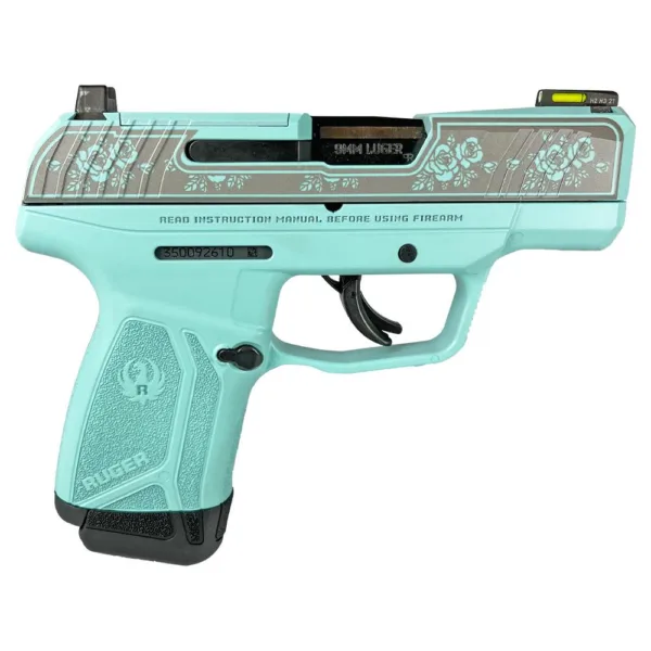 Ruger "Tiffany Frame/Rose Slide" Max-9 Pro Handgun 9mm Luger 12/rd Magazines (2) 3.2" Barrel Optic Ready