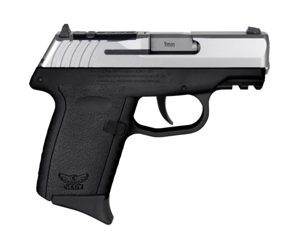 SCCY CPX-2 RDR Handgun 9mm Luger 10rd Magazine 3.1" Barrel No Safety Stainless Slide/Black Frame