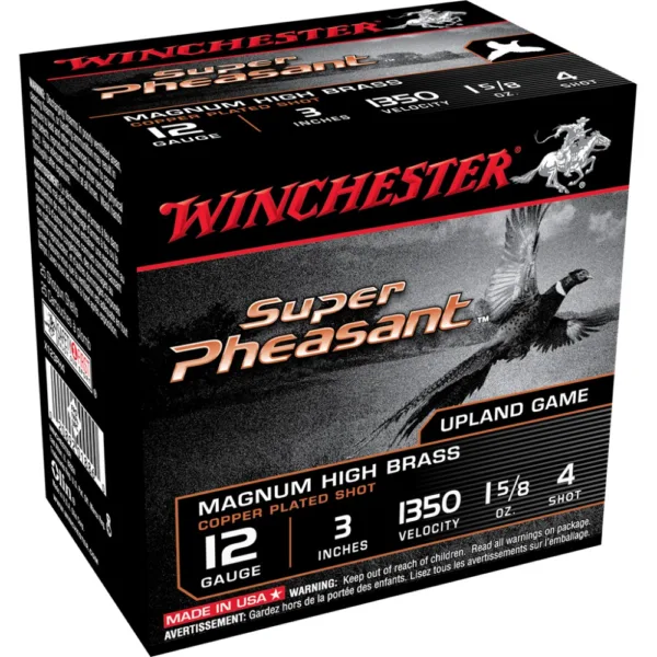 Winchester Super-X Super Pheasant Shotshells 12 ga 3" 1-5/8 oz 1450 fps #4 25/ct