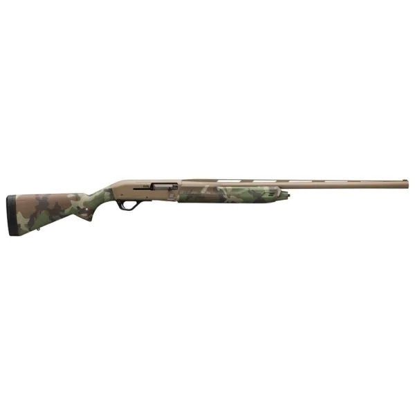 Winchester SX4 Hybrid Hunter Woodland Shotgun 12 ga 3.5" Chamber 4rd Magazine 26" Barrel FDE and Woodland Camo