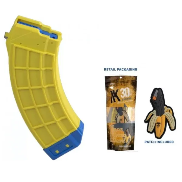 Century Arms US Palm AK30 Banana Special Edition Rifle Magazine Banana Yellow 7.62x39 Soviet AK-47 30/rd