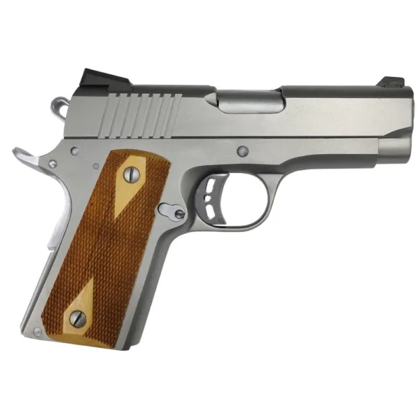Rock Island Armory Rock 1911 Standard CS Handgun 9mm Luger 8rd Magazine 3.6" Barrel Stainless Steel with Wood Grip