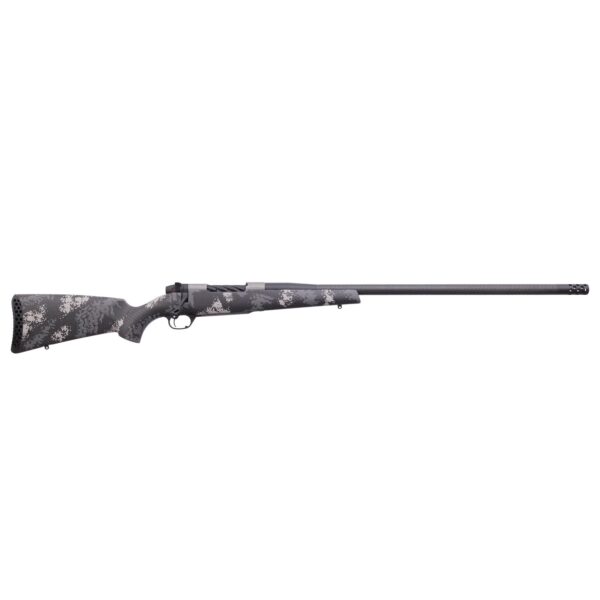 Weatherby Mark V Backcountry 2.0 Ti Carbon 257 Wby. Mag Rifle 3rd Magazine 26" Barrel Grey and White