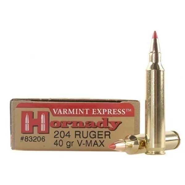 Hornady Varmint Express Rifle  Ammunition .204 Ruger 40 gr V-MAX 3900 fps - 20/box