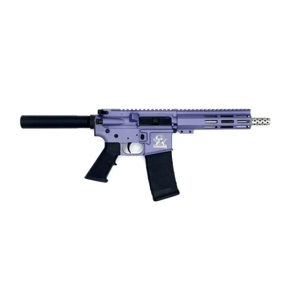 Great Lakes AR-15 Pistol .223 Wylde 30rd Magazine 7.5" Stainless Barrel Wild Orchid Finish