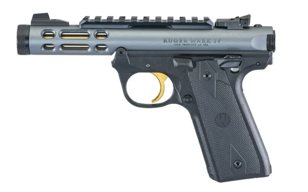 RUGER MKIV 22/45 LT 22LR GR/GLD 4.4"