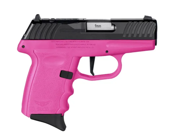 SCCY DVG-1 RDR Handgun 9mm Luger 10rd Magazine 3.1" Barrel Striker Fired Black Slide/Pink Frame
