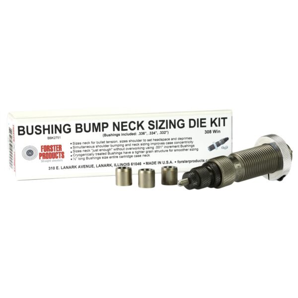 Forster Bushing Bump Neck Sizing Die Kit 260 Rem with 3 Neck Bushings