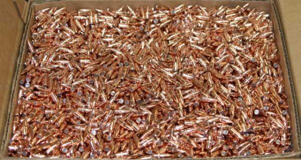 Hornady Traditional / FMJ Rifle Bullets .22 cal .224" 55 gr FMJ-BT With Cannelure (W/C) - 1000/Box