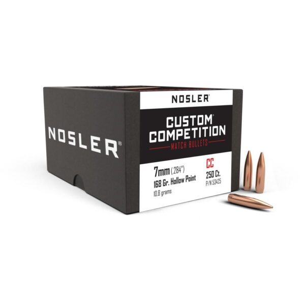 Nosler Custom Competition Bullets 7mm .284" 168 gr HPBT 250/ct
