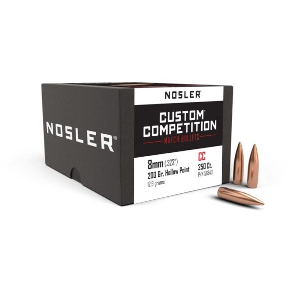 Nosler Custom Competition Bullets 8mm .323" 200 gr HPBT 250/ct