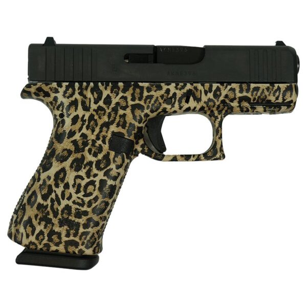 Glock 43X Leopard Print Frame Handgun 9mm Luger 10rd Magazines(2) 3.4" Barrel Accessory Rail USA Made