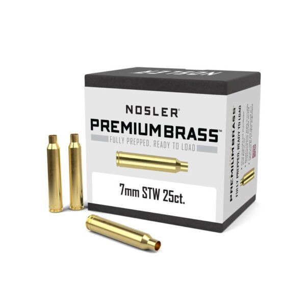 Nosler Unprimed Brass Rifle Cartridge Cases 25/ct 7mm STW