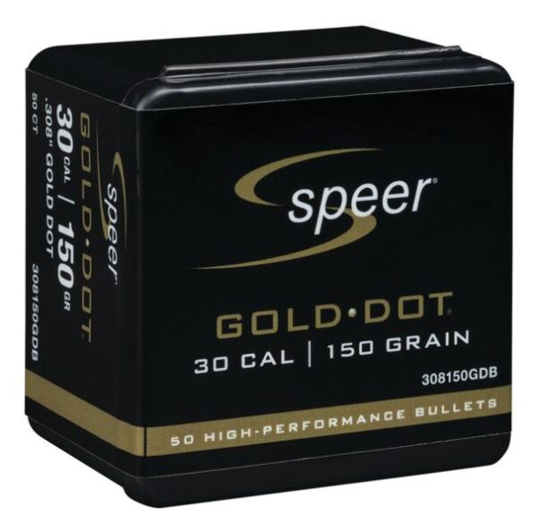 Speer Gold Dot Component Rifle Bullets .308 cal .308" 150 gr GOLD DOT SP 50/Box