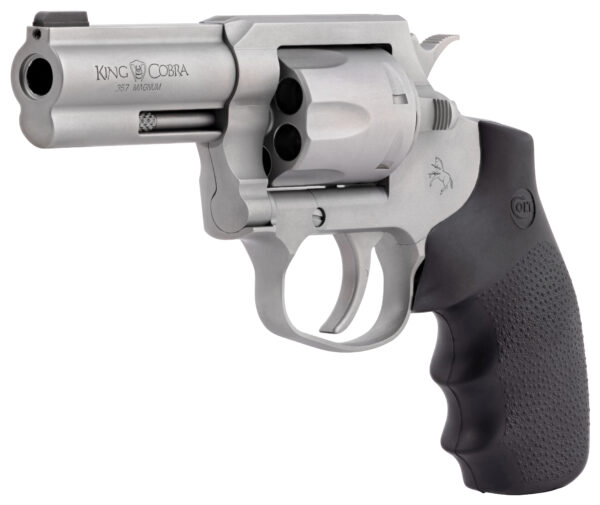 CLT KING COBRA 357MAG 3 MATTE SS HOGUE GRIP BLEM