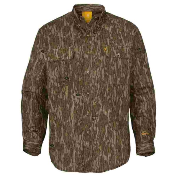 Browning Wasatch-CB Shirt Button-Front 2 Pocket Mossy Bottomland M