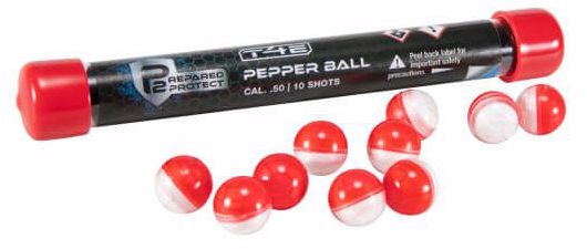 P2P PEPPER BALLS 10CT TUBE RED/WHITE